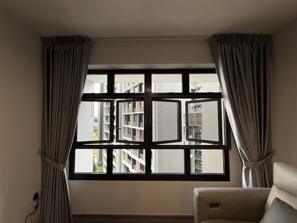 Retractable Pet-Friendly Mesh installed in a Singapore home