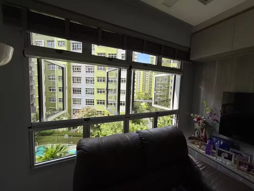 Retractable Insect Mesh installed in a Singapore home